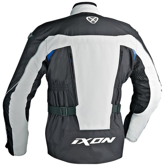 Motorcycle Jacket Technical Fabric Ixon CORSICA Grey Black Blue