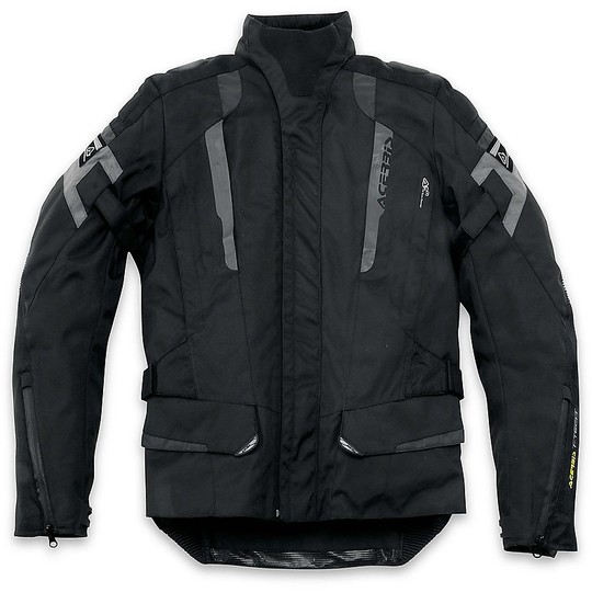 Motorcycle Jacket Technical Fabric Touring Acerbis black Highlander