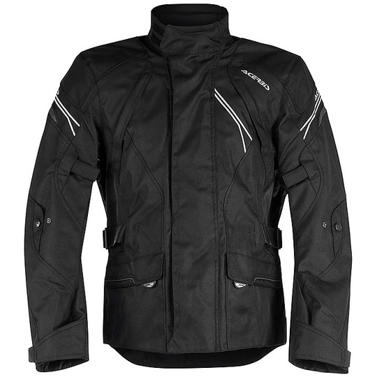 Motorcycle Jacket Technical Fabric Touring Acerbis Black Triskele