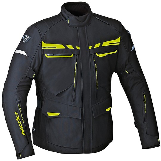 Motorcycle Jacket Technique 3 layers fabric Ixon Protour HP Black Fluorescent Yellow