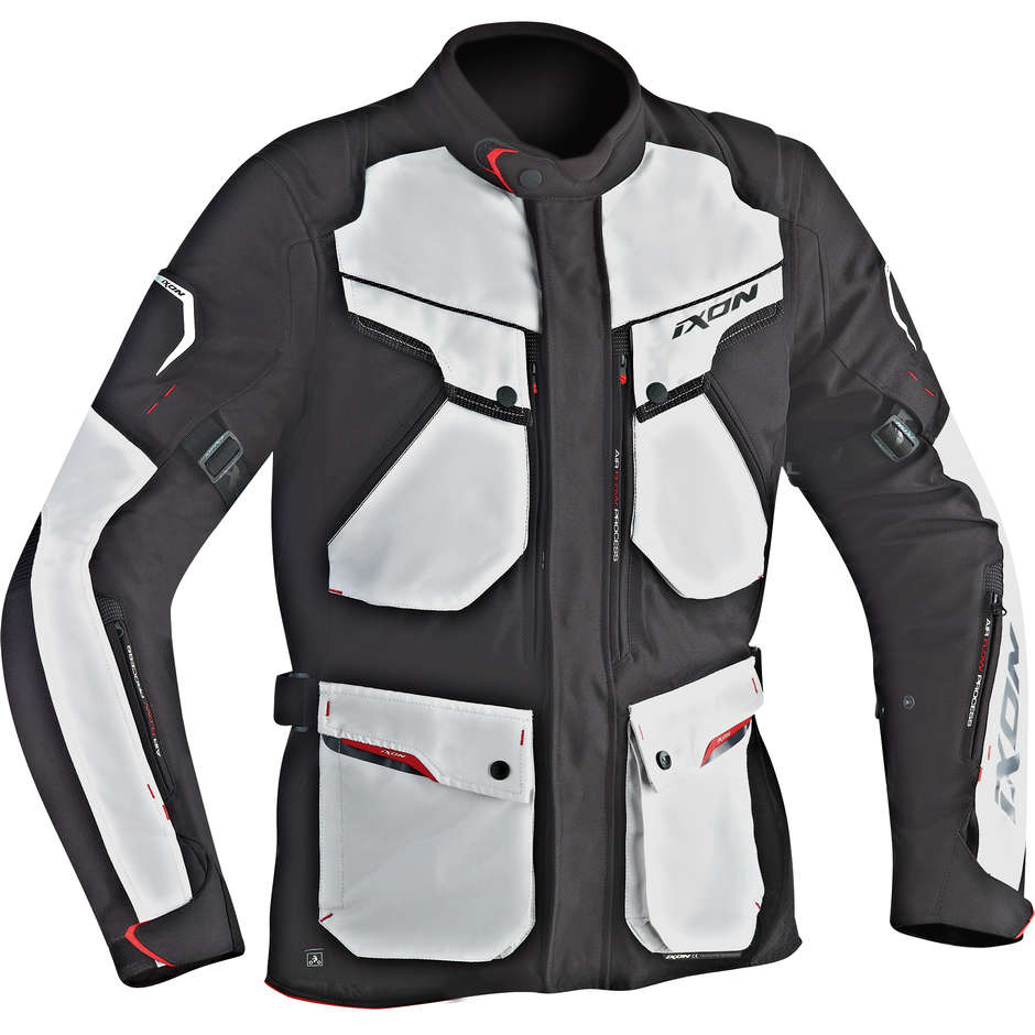 Motorcycle Jacket Technique 3 Layers In tissue Ixon Crosstour HP Black Grey