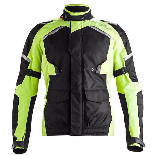 Motorcycle Jacket Technology Tissue Acerbis 4 Seasons Glen Black Fluorescent Yellow