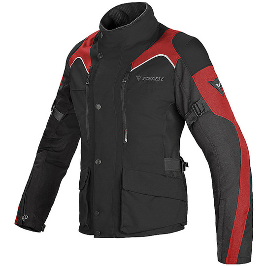 Motorcycle Jacket Woman Tempest Dainese D-Dry Black Red