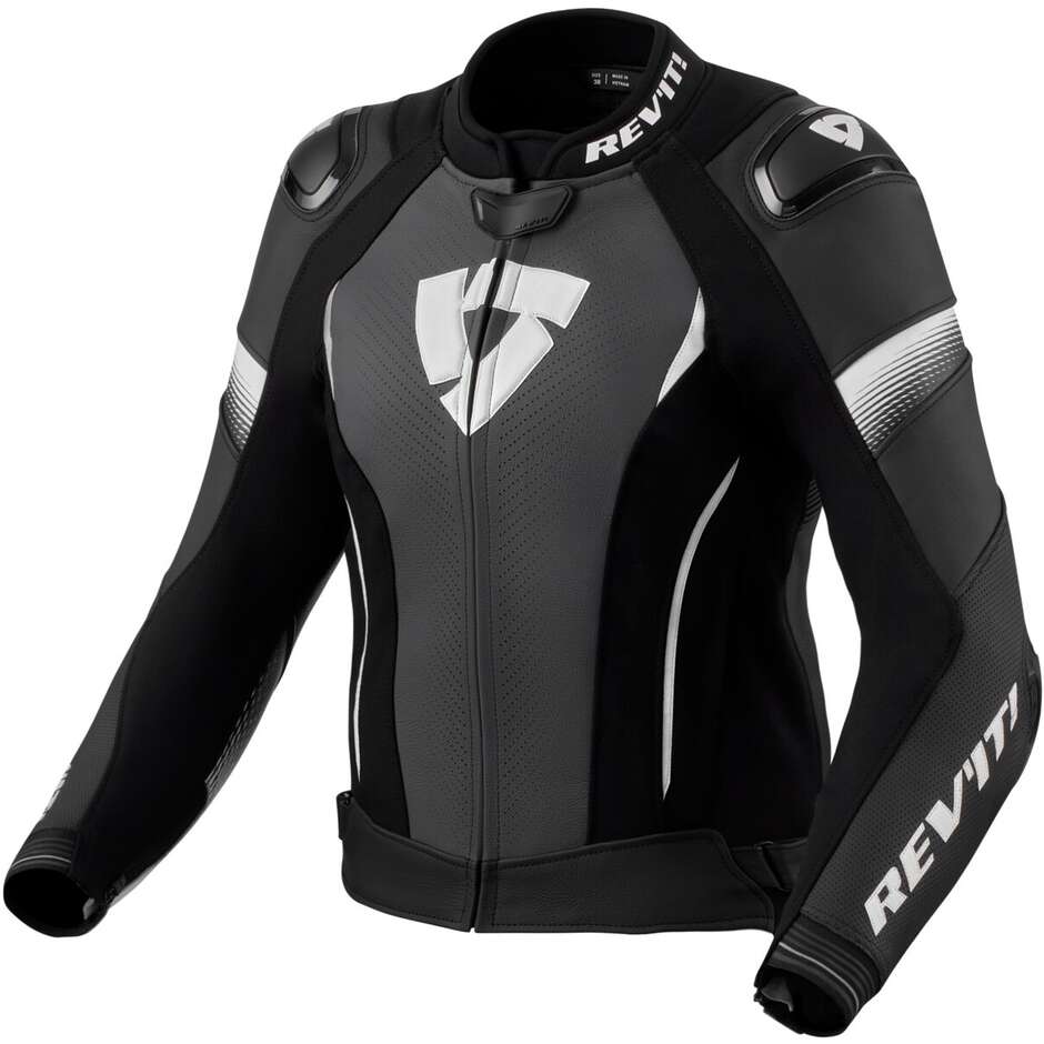 Motorcycle Jacket Women Rev'it XENA 4 PRO Ladies Black White