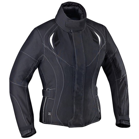 Motorcycle Jacket Women Technics fabric Alhena HP Black / White