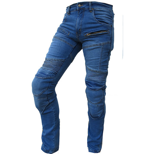 Motorcycle Jeans Trousers Hero HR777 Air Blue and Protectors