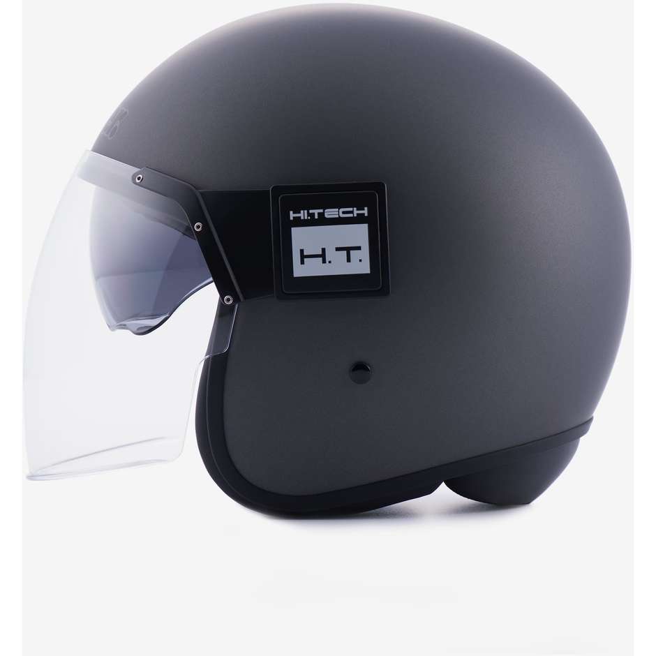 Motorcycle Jet Helmet in Blauer Fiber POD Monocolor Matt Anthracite