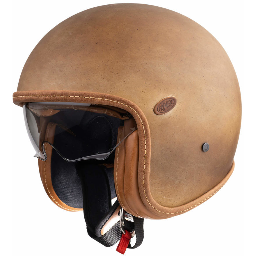 Motorcycle Jet Helmet in Custom Premier Fiber VINTAGE BOS BM