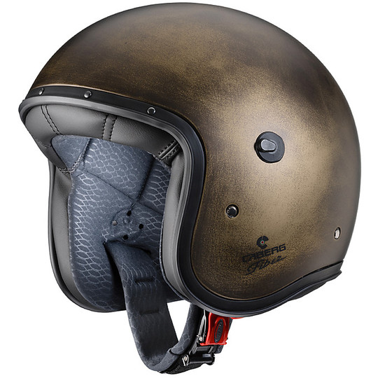 Motorcycle Jet Helmet in Fiber Caberg FREERIDE Bronze Brushed