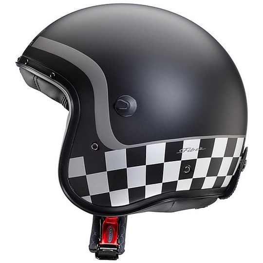 Motorcycle Jet Helmet in Fiber Caberg FREERIDE Formula Matt Black Anthracite Silver