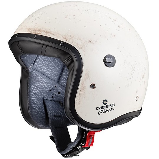 Motorcycle Jet Helmet in Fiber Caberg FREERIDE Old White