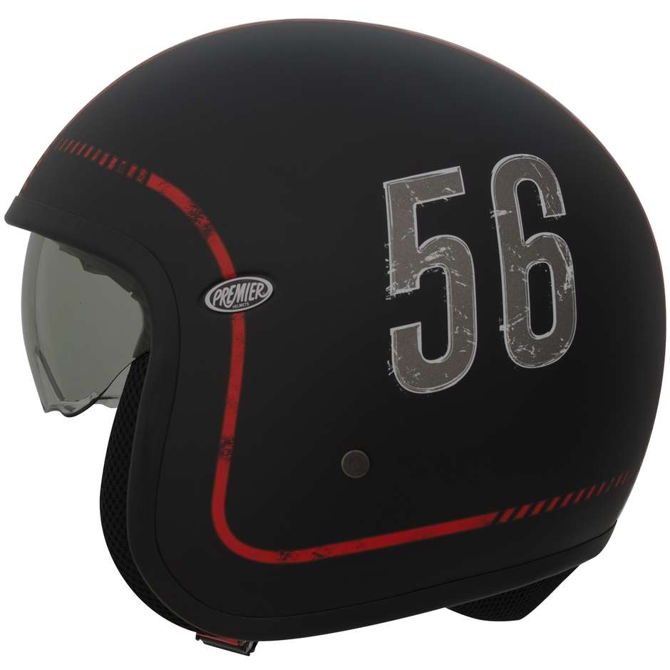 Motorcycle Jet Helmet in Premier Fiber VINTAGE FL 9 BM