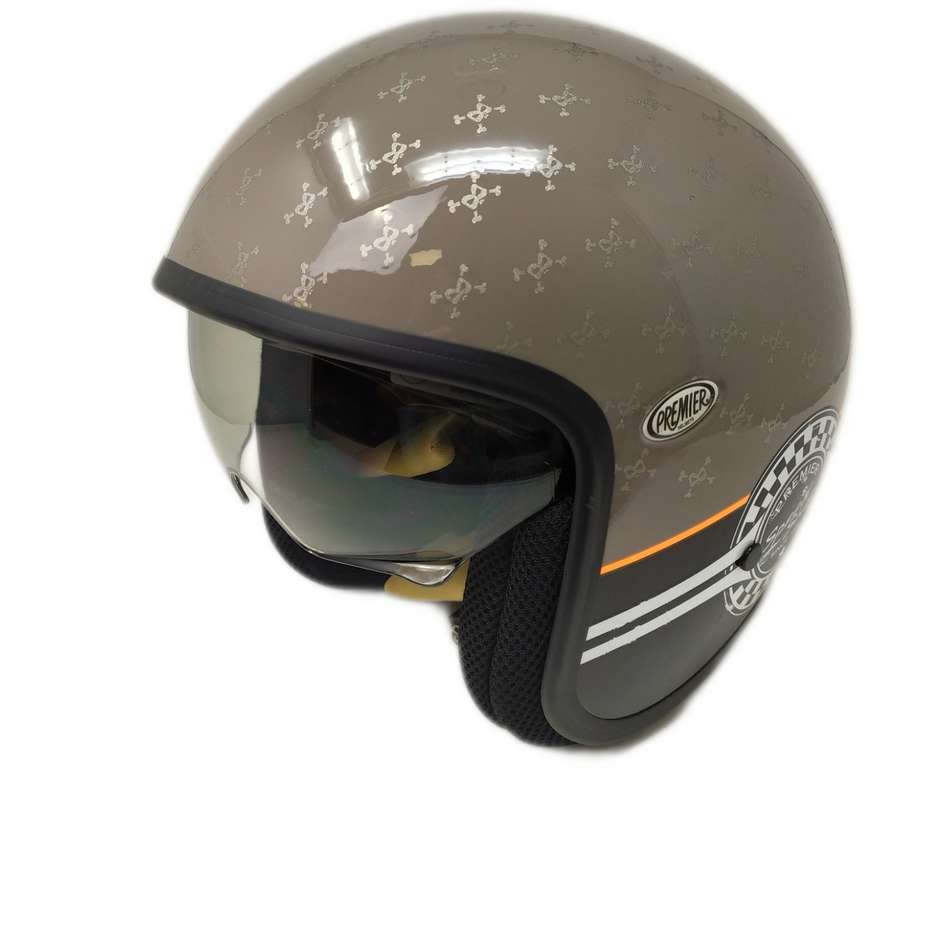 Motorcycle Jet Helmet in Premier Fiber VINTAGE SP10