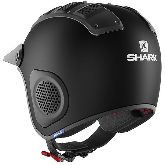 Motorcycle Jet Helmet in Shark Fiber ATV-DRAK Matt Black