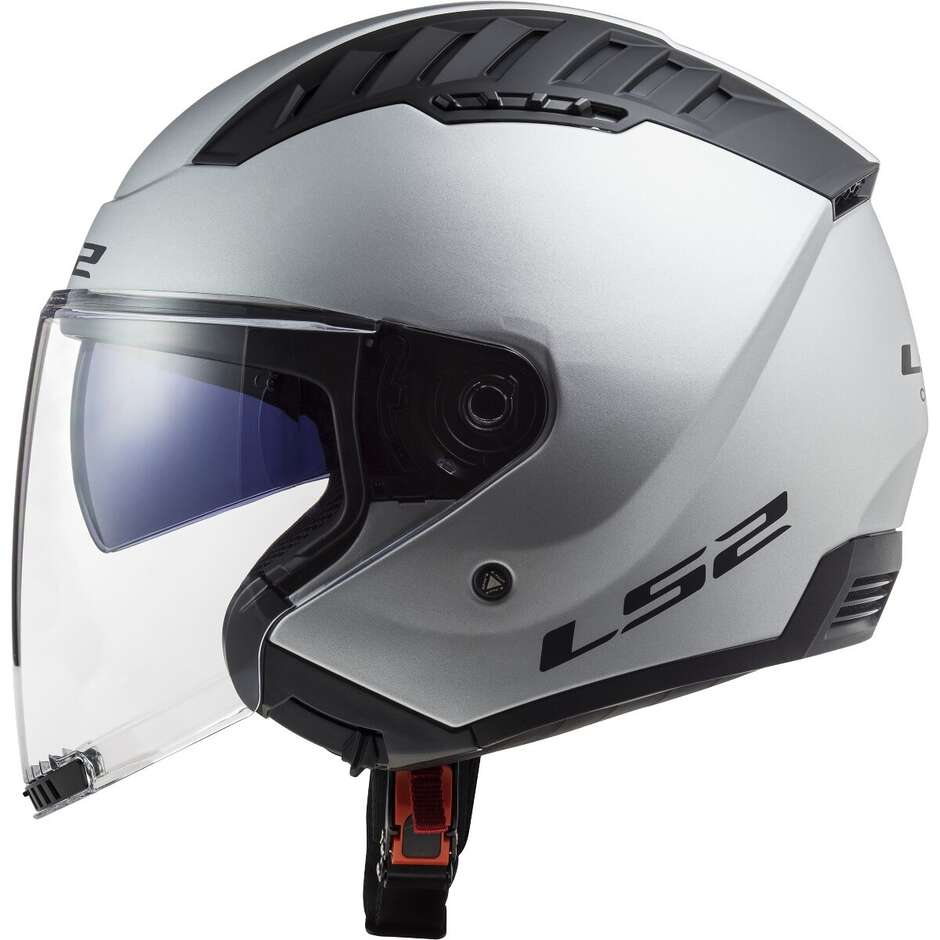 Motorcycle Jet Helmet Ls2 OF600 COPTER II Matt Silver