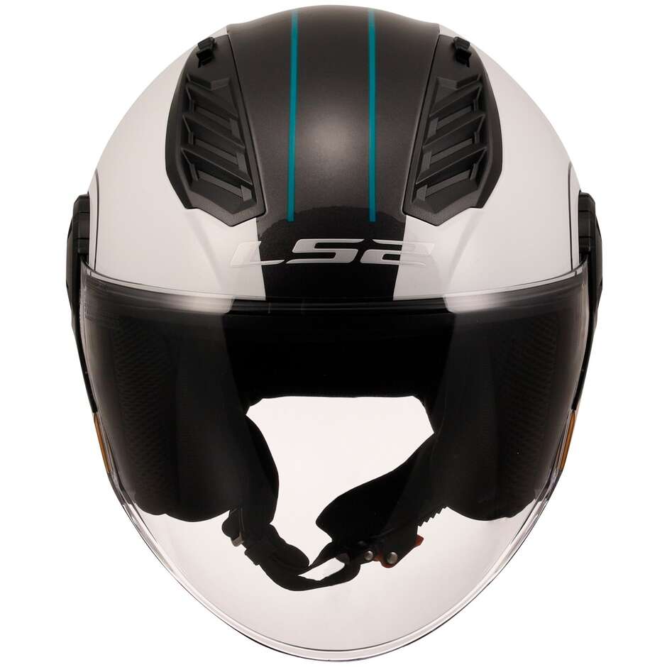 Motorcycle Jet Helmet Ls2 OF616 AIRFLOW 2 COVER White Brown