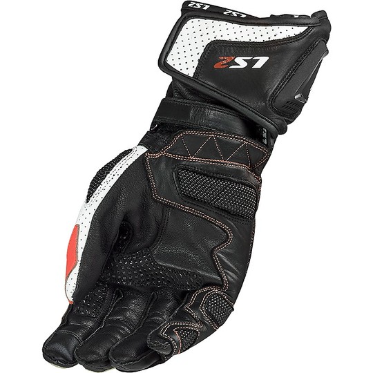 Motorcycle Leather Gloves CE Sport Ls2 SWIFT Black Red