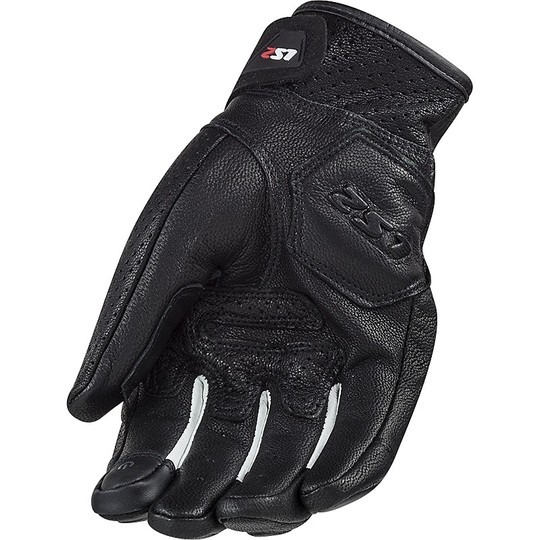 Motorcycle Leather Gloves CE Sports Ls2 SPARK Black