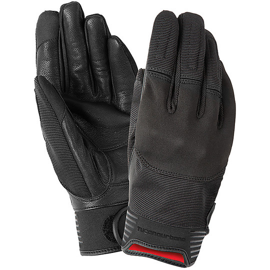 Motorcycle Leather Gloves CE Tucano Urbano 9985HU KRILL Black