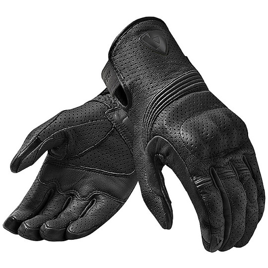 Motorcycle Leather Gloves Custom Perforated Rev'it AVION Black