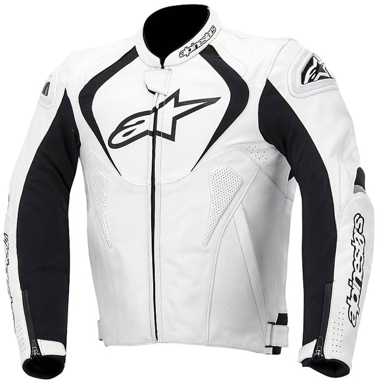 White leather motorcycle on sale jacket