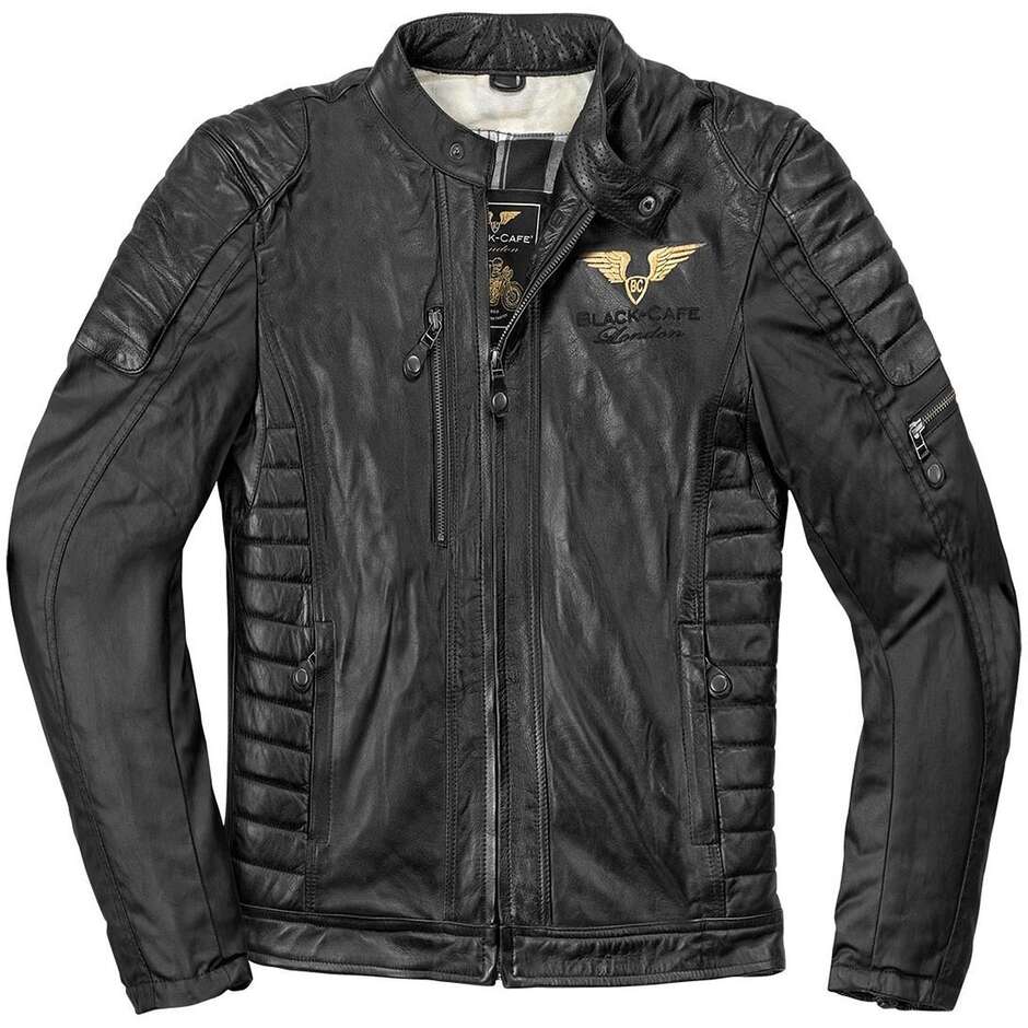 Motorcycle Leather Jacket Cafè Racer Black Cafè London Lj-10674
