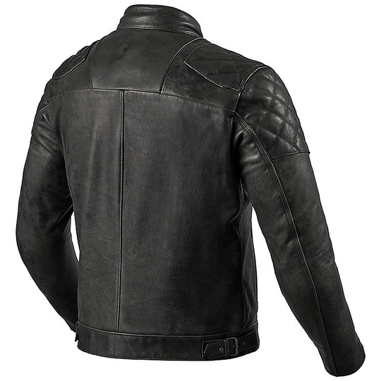 Motorcycle Leather Jacket Custom Rev'it CORDITE Black