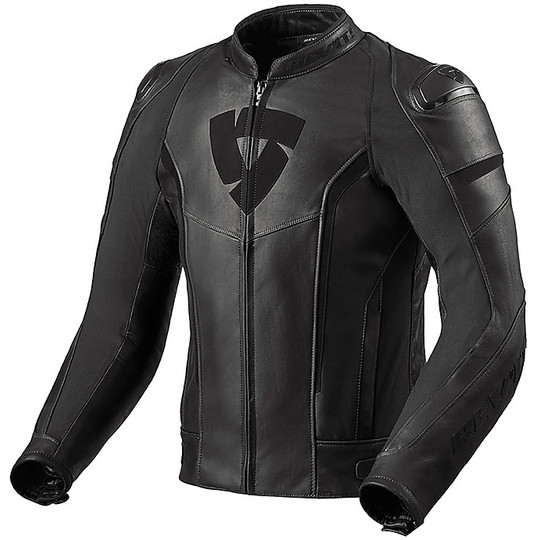 Motorcycle Leather Jacket Custom Rev'it GLIDE VINTAGE Black