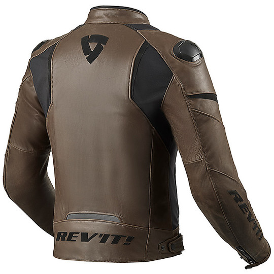 Motorcycle Leather Jacket Custom Rev'it GLIDE VINTAGE Brown