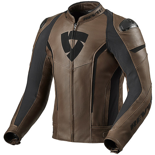 Motorcycle Leather Jacket Custom Rev'it GLIDE VINTAGE Brown