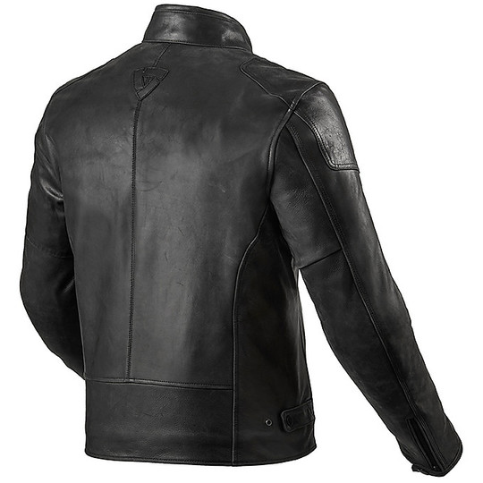 Motorcycle Leather Jacket Custom Rev'it SHERWOOD Black