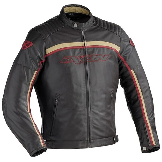 Motorcycle Leather Jacket Ixon Model Piston Brown