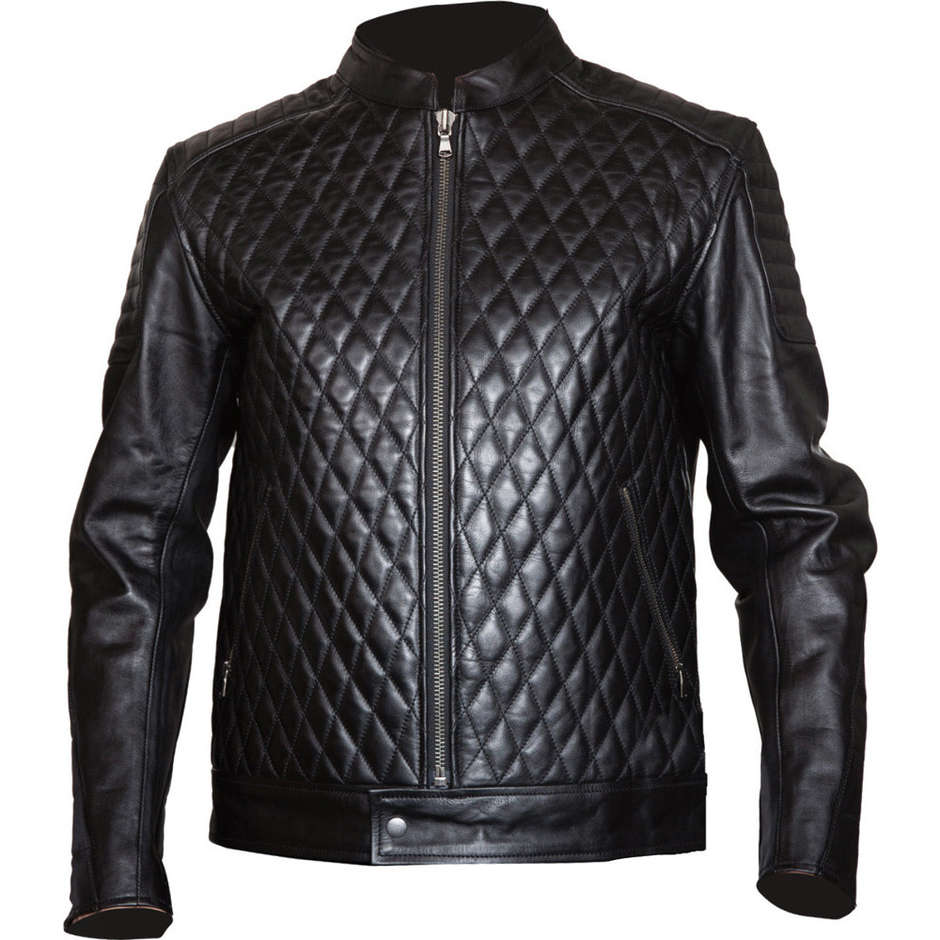 Motorcycle Leather Jacket Spyke SUBURRA Man Black Vintage