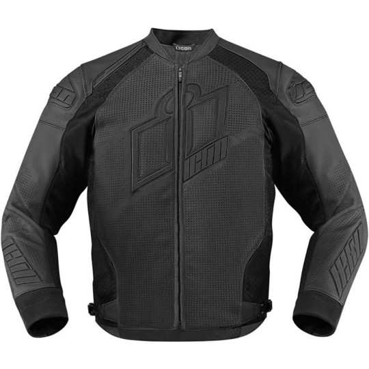 Motorcycle Leather Jacket Technical Hypersport Prime Icon Jacket Black Stealth