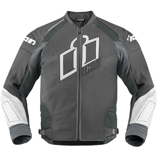 Motorcycle Leather Jacket Technical Hypersport Prime Icon Jacket Grey