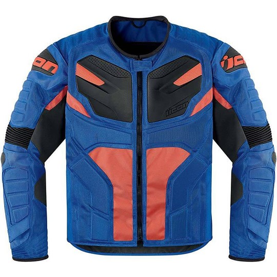 Motorcycle Leather Jacket Technical Icon Overlord Resistance Blue