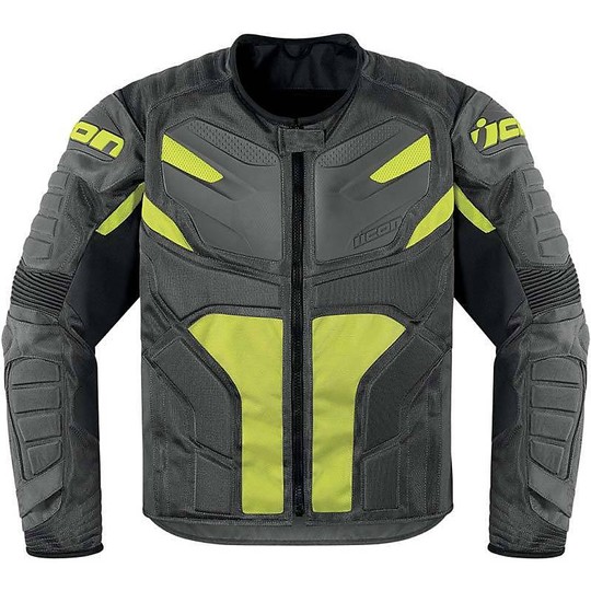 Motorcycle Leather Jacket Technical Icon Overlord Resistance Grey