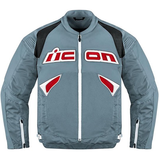 Motorcycle Leather Jacket Technical Icon Sanctuary Stealth Grey