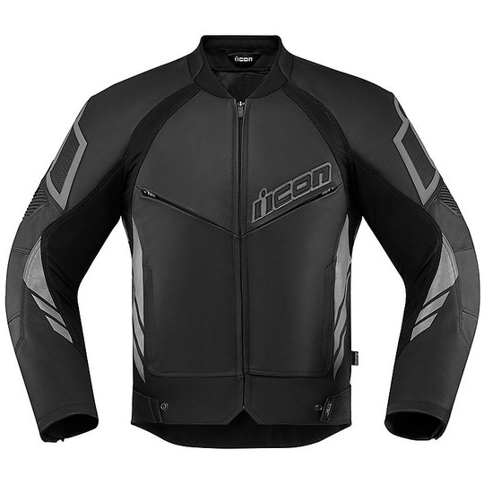 Motorcycle Leather Sports Icon HYPERSPORT 2 Jacket Black