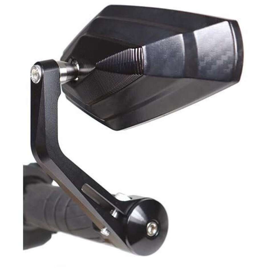 Motorcycle Mirror Bar End Chaft FLOW HANDLE Black