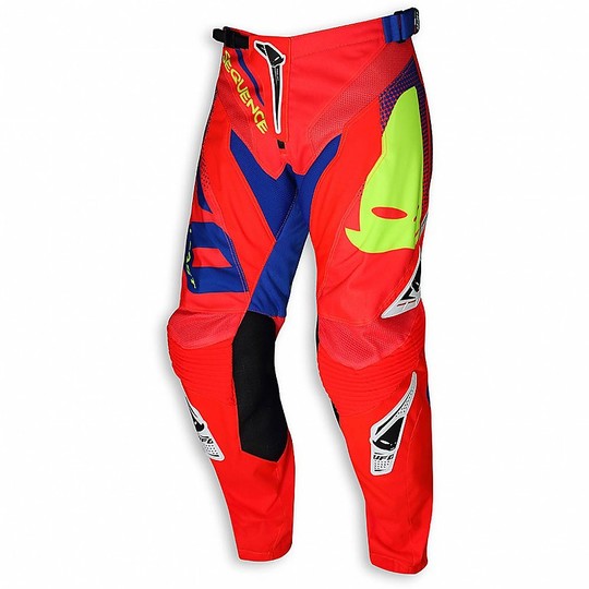 Motorcycle Pants Cross Enduro Ufo Model Sequence Blue Red Neon