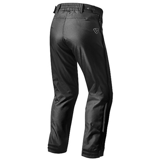 Motorcycle Pants Fabric Rev'it Axis WR Black Shortened