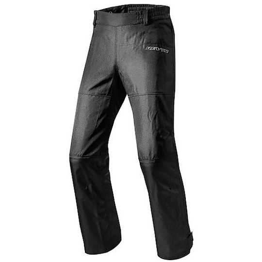 Motorcycle Pants Fabric Rev'it Axis WR Black Shortened