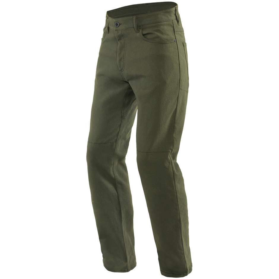 Motorcycle Pants in Dainese CLASSIC REGULAR Olive Green Fabric