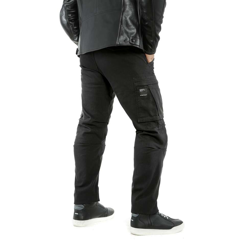 Motorcycle Pants in Dainese COMBAT Black Fabric