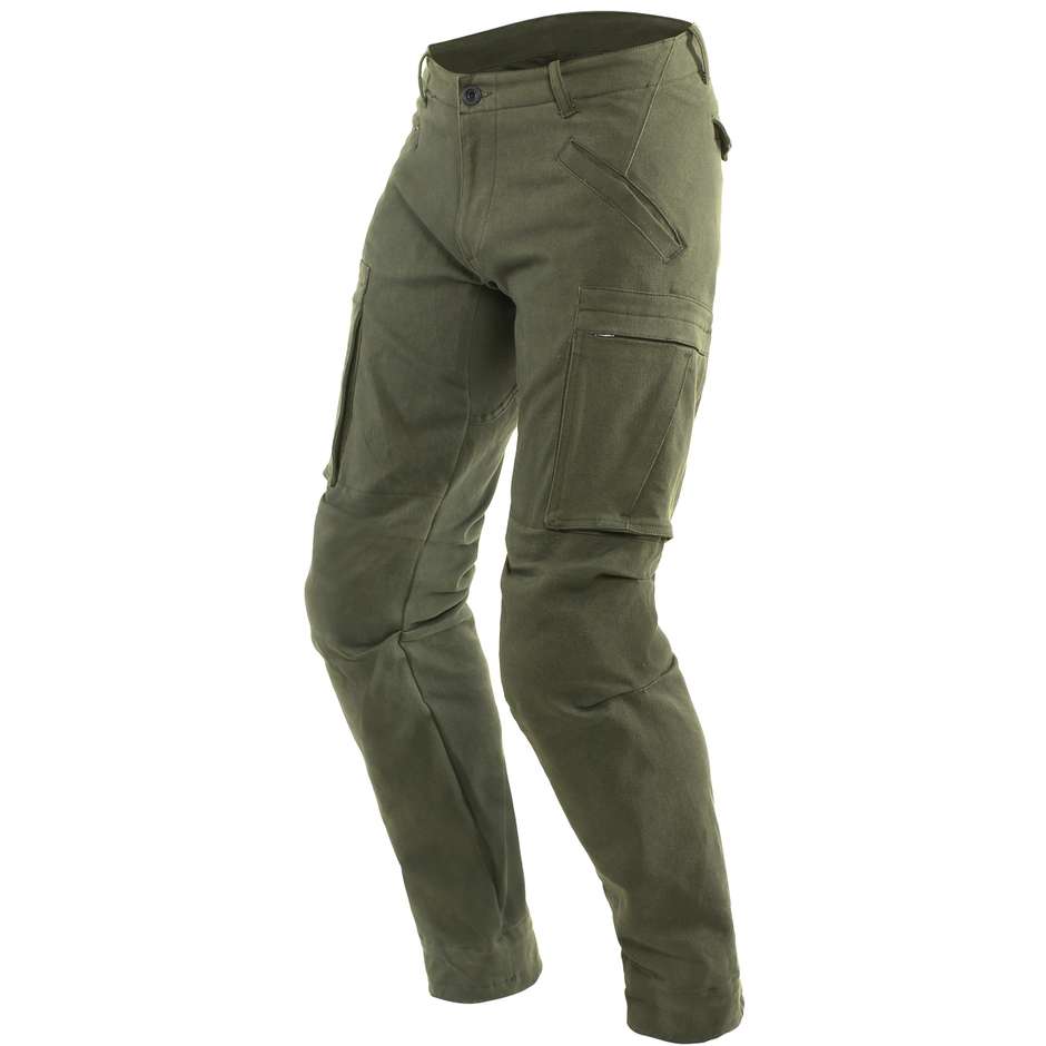Motorcycle Pants in Dainese COMBAT Olive Green Fabric