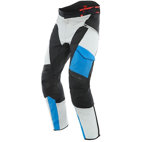 Motorcycle Pants In Dainese Fabric TONALE D-DRY Gray Blue Black