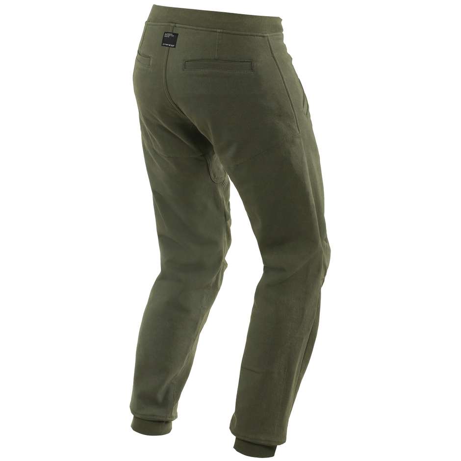 Motorcycle Pants in Dainese TRACKPANTS Olive Green Fabric