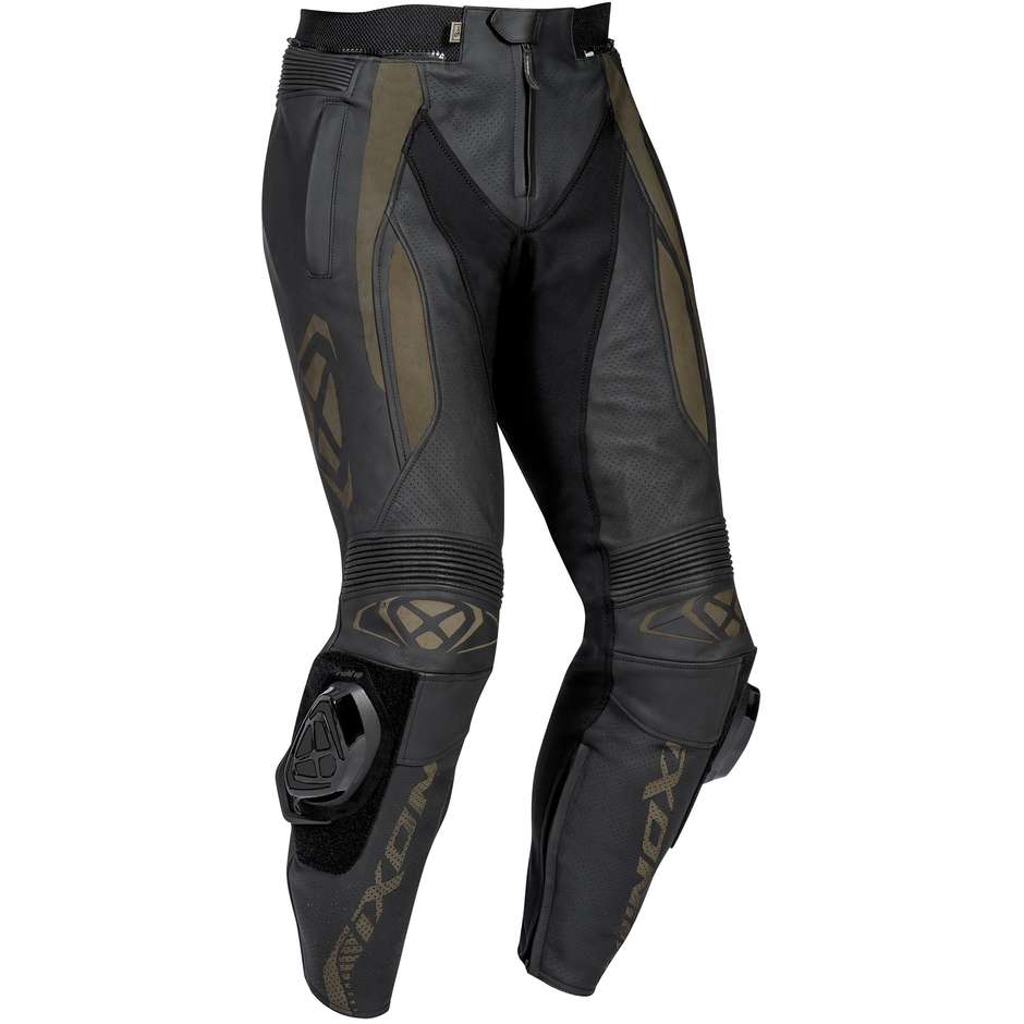 Motorcycle Pants In Leather Ixon VORTEX 2 Black