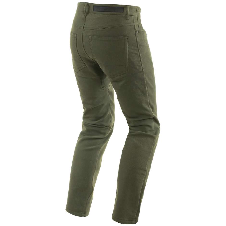 Motorcycle Pants in Olive Green Dainese CLASSIC SLIM Fabric